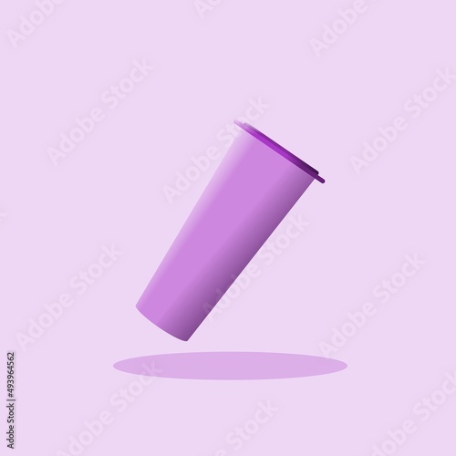 illustration vector graphic purple bottle, perfect for healthcare, gym, yoga, etc