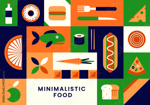 Geometrical food elements