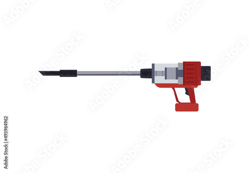 Handheld vacuum cleaner or mini washer flat cartoon vector illustration isolated.