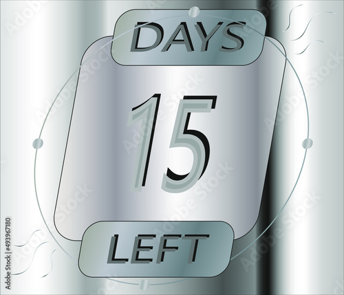 15 days left. vector metal