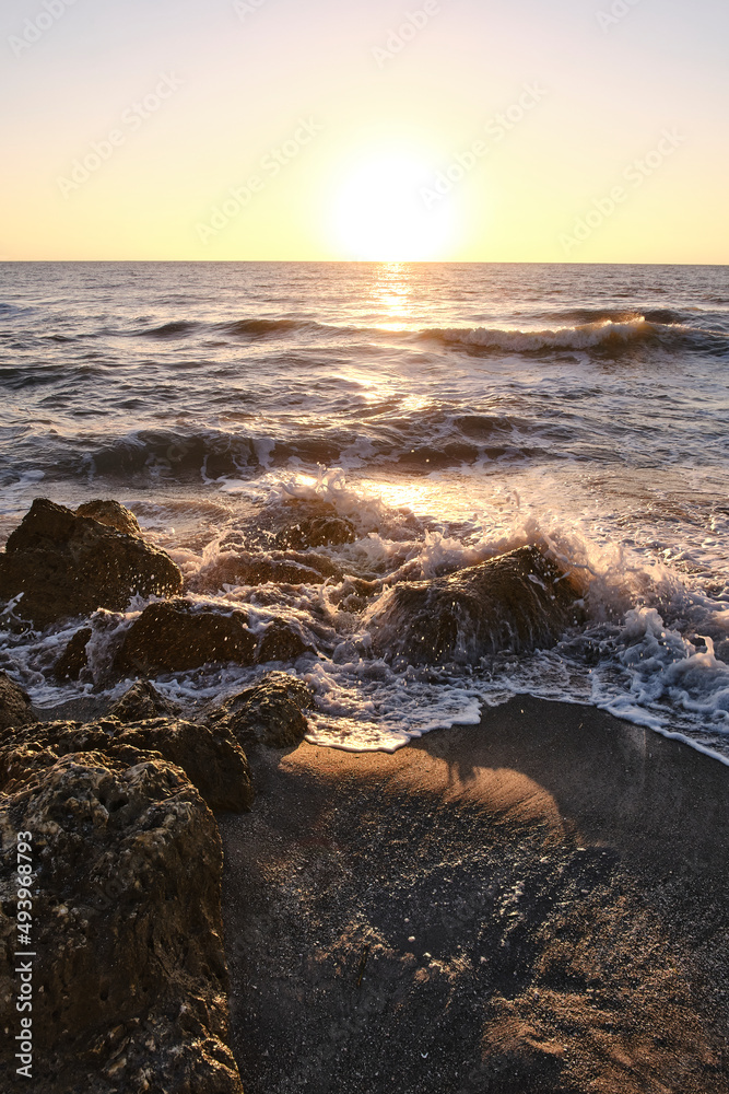 Obraz premium Sonnenuntergang am Strand von Captiva im Hochformat (Florida, USA)
