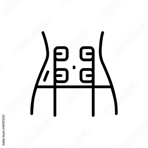 Myo stimulation massage line color icon. Physiotherapy, acupuncture.
