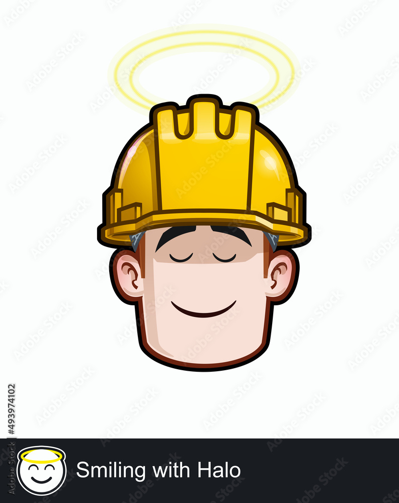 Construction Worker - Expressions - Positive n Smiling - Smiling with Halo Construction Worker - Expressions - Positive n Smiling - Smiling with Halo