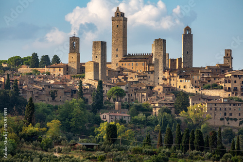 View of the San Gimignano and the historical city of the Towers, Tuscany, Italy photo