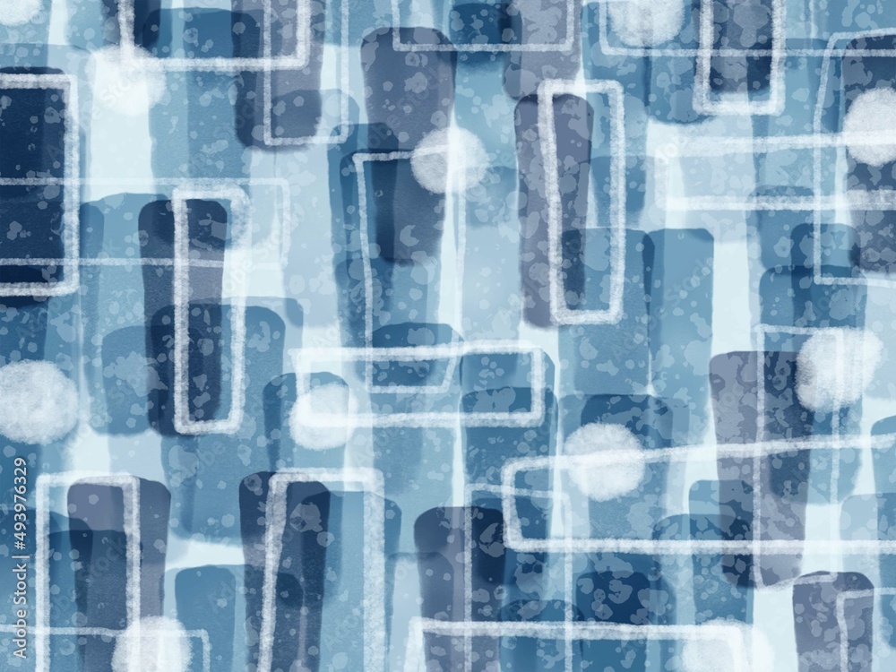 Blue abstract painting art design Blue abstract painting art design