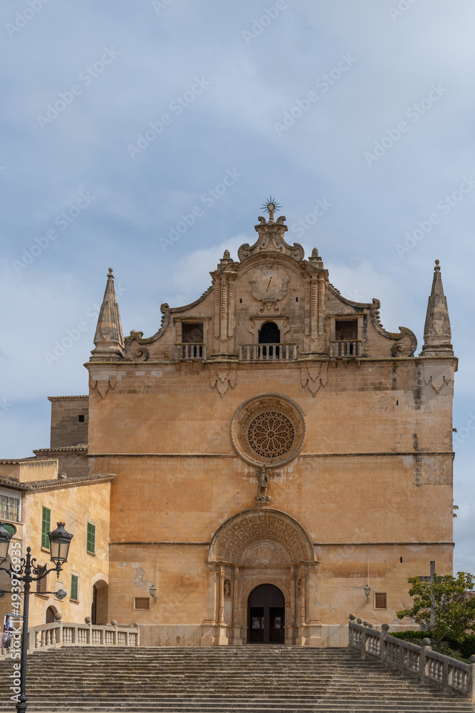 Main facade of the parish church of Sant Miquel