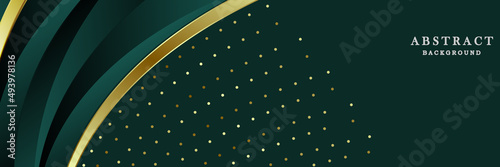 Tosca and gold banner design