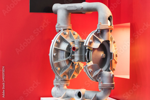 Cross section of diaphragm pump