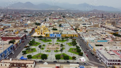 Plaza de Armas in the Historic Center of the city of Trujillo, Peru. photo