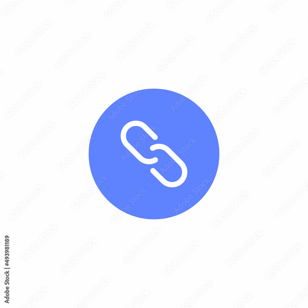 Link Button, Chain Icon Vector in Flat Style Link Button, Chain Icon Vector in Flat Style