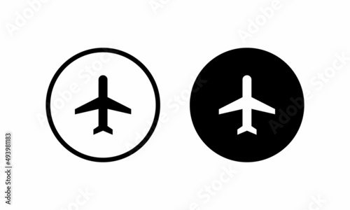 Flight, Airplane Mode Icon Vector. Plane Sign Symbol