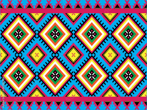 Seamless native ethnic ornamental stripes pattern 