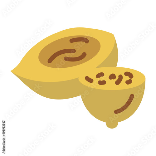 Hybrid Lemon Concept, mustard seeds vector color icon design, Condiments and Spices symbol, Food cooking ingredients Sign, Herbs and table sauce stock illustration