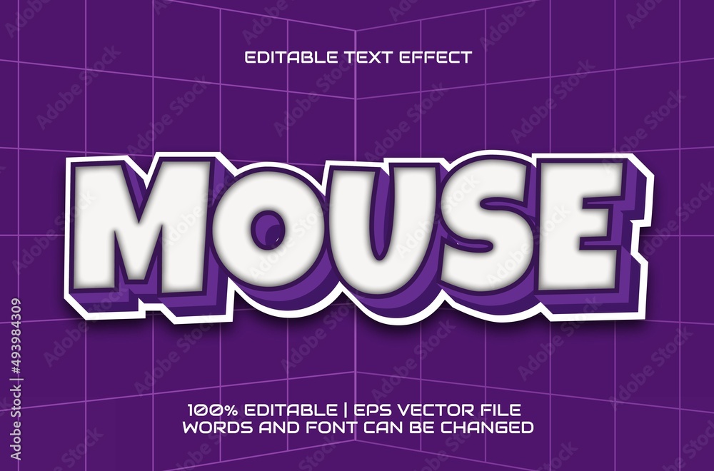 Editable text effect mouse text style can be use to make title.