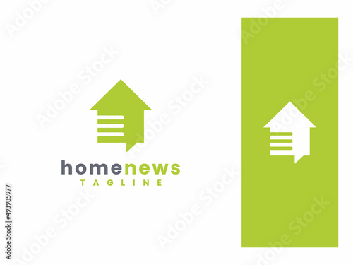 Home papers logo template, home news logo