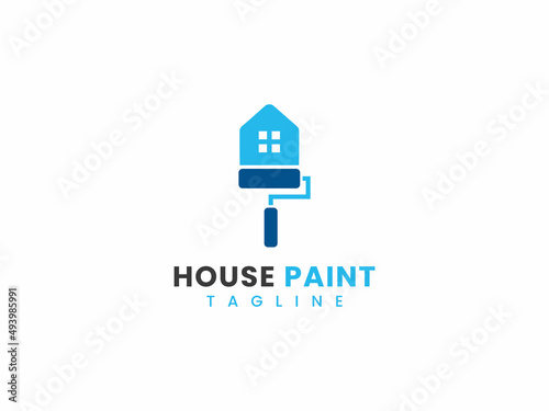 creative house paint logo template