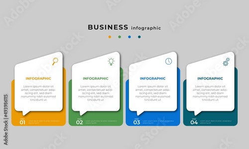Steps Timeline Infographics Template Design