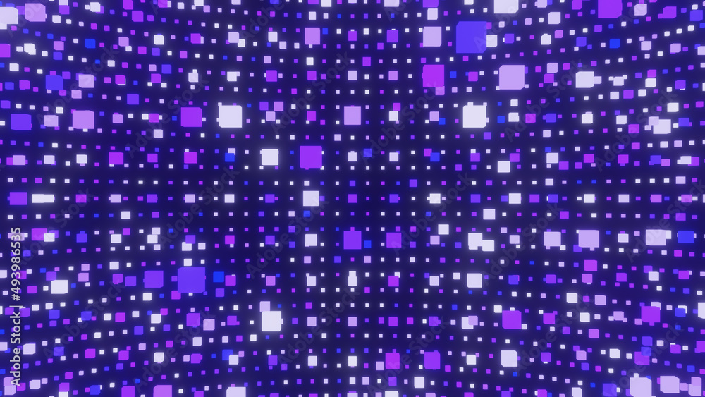 Purple Cubes Glitter