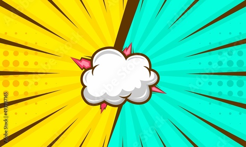 Comic cartoon versus fight background template