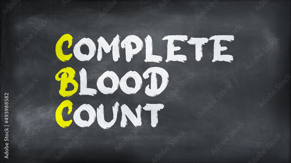 Fototapeta premium COMPLETE BLOOD COUNT(CBC) on chalkboard