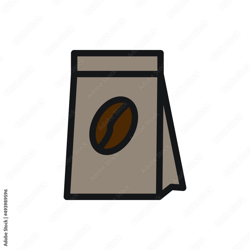 coffee bean bag pack icon for website, presentation symbol coffee bean bag pack icon for website, presentation symbol