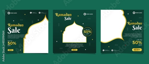 Ramadan sale social media post banner promotion template