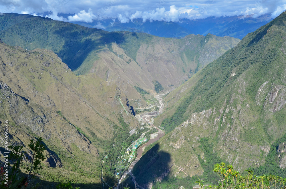 Andes mountain range, view from Macchu Picchu site, Peru