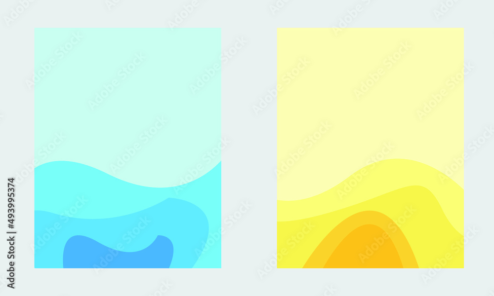 Abstract vector background with blue and yellow wavy texture Stock ...