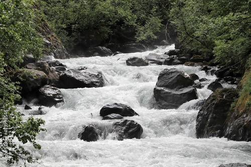 waterfall in the mountains