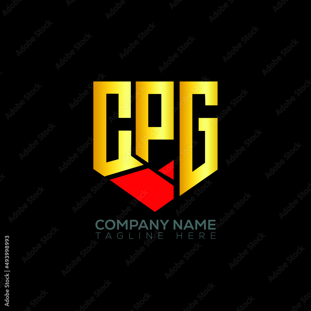 CPG letter logo design on black background.CPG creative initials letter