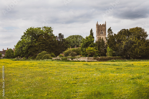 Tower of Straton Audley Parish Church in Oxfordshire photo