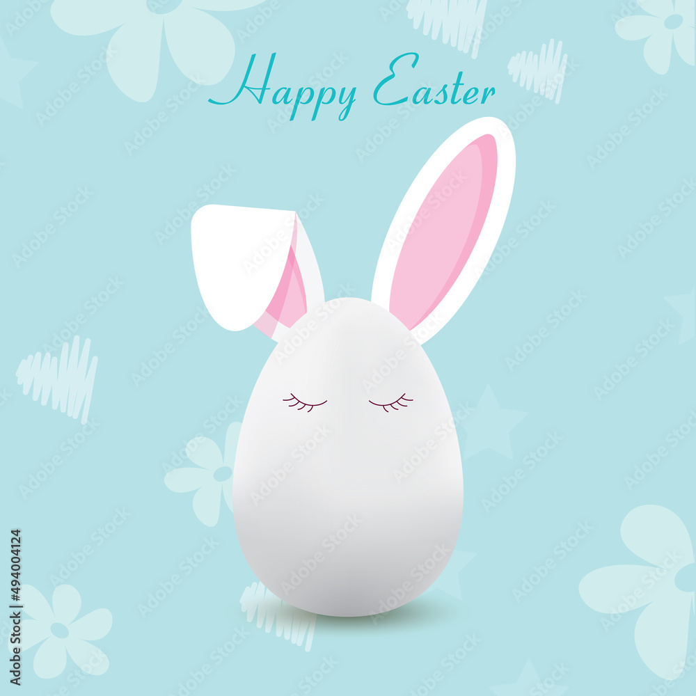 Fototapeta premium Easter card with bunny