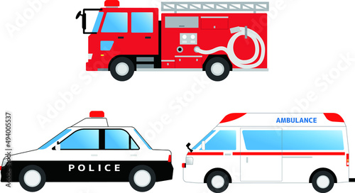 緊急車両 （消防車・パトカー・救急車）