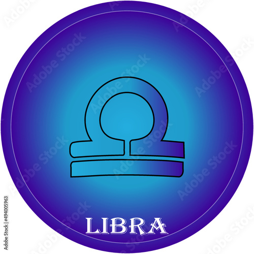vector astrological sign, zodiac sign Libra