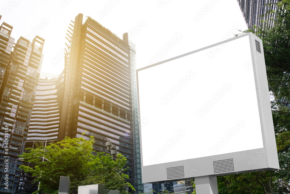 Billboard mockup with building background. Template of an empty information outdoor billboard, Mock-up of a city banner placeholder and poster. Billboard mockup with building background. Template of an empty information outdoor billboard, Mock-up of a city banner placeholder and poster.