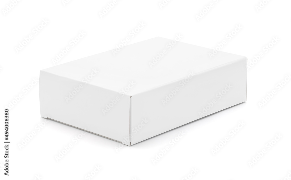 White cardboard box isolated on white background with clipping path. Suitable for packaging. White cardboard box isolated on white background with clipping path. Suitable for packaging.