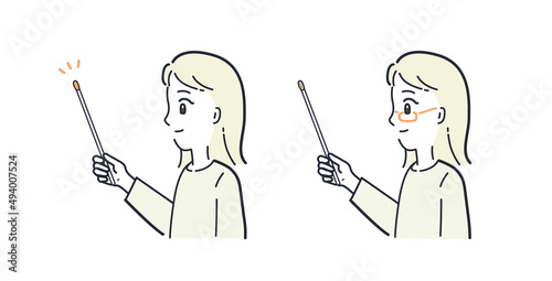 読書する女性のイラスト素材