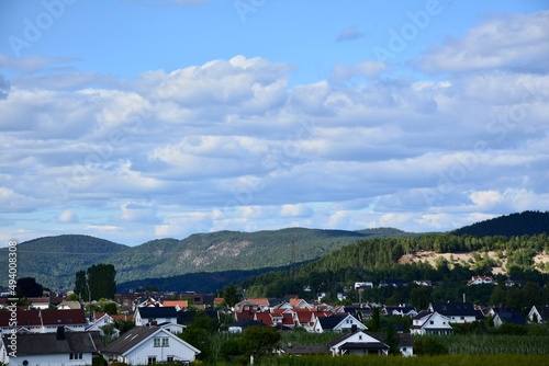 landscape with mountains and blue sky © Alexander