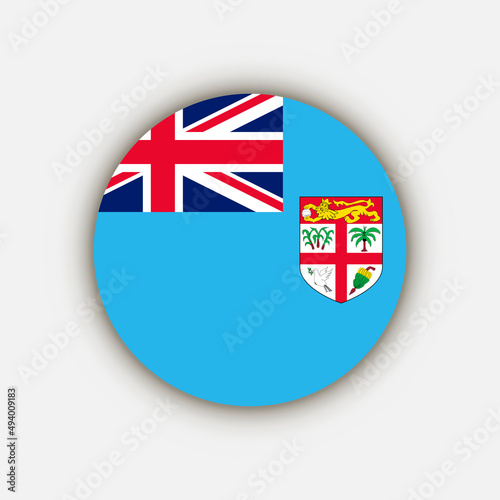 Country Fiji. Fiji flag. Vector illustration.