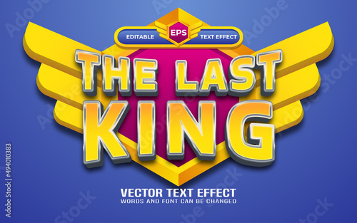 The last king 3d logo editable text effect