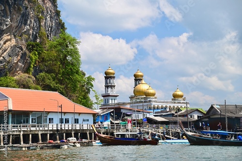 Golden Mosque of Koh Panyee Floating Village