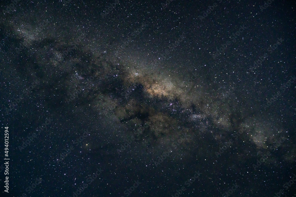 Milky way in the night sky Stock Photo | Adobe Stock