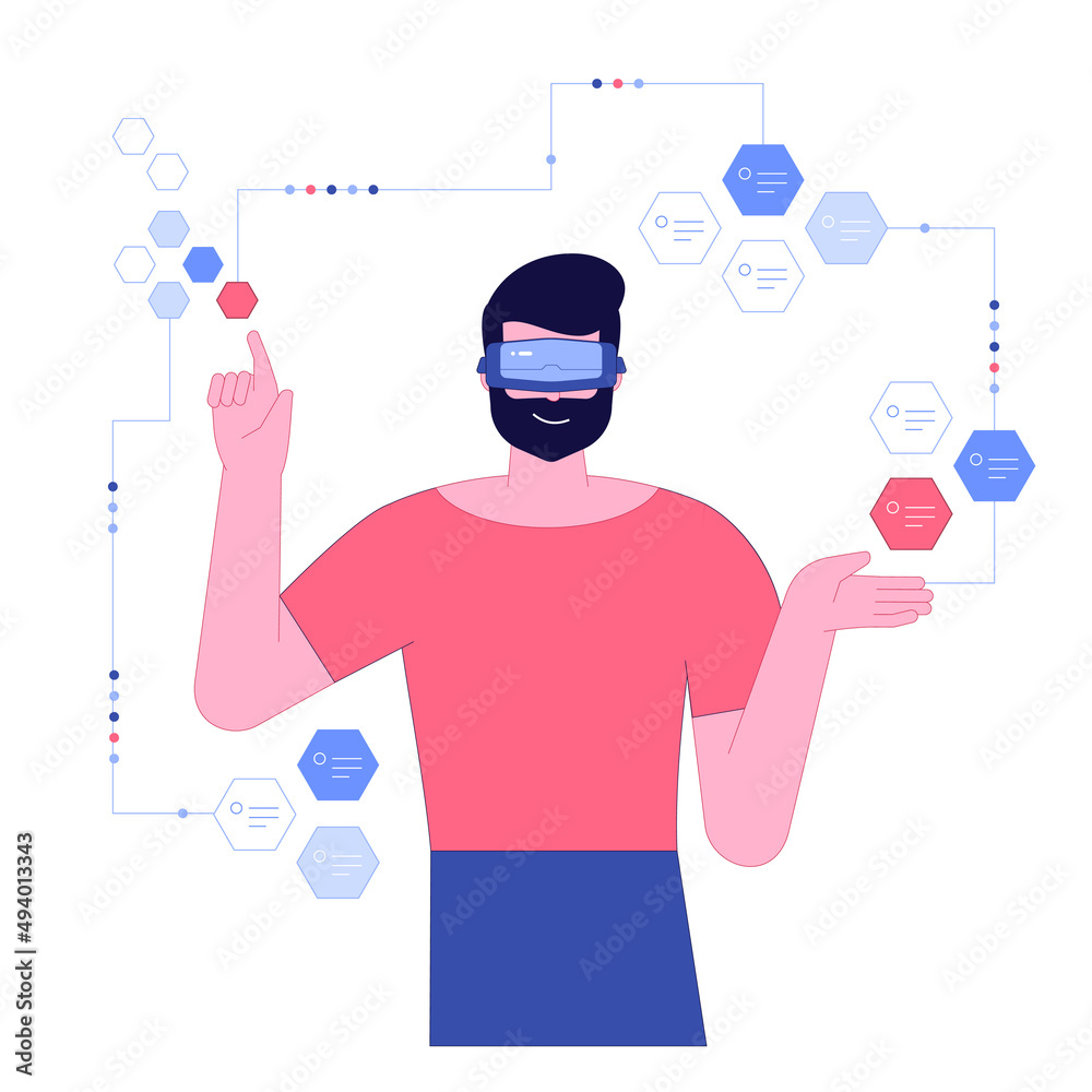Metaverse technology concept VR virtual digital reality cyber metaverse ...