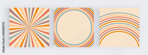 Retro lines backgrounds for social media posts
