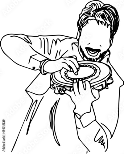 illustration, people, vector, cartoon, sketch, woman, drawing, person, art, sport, singer, singer vector, singer silhouttee, punjabi, punjabi singer, punjabi music, punjabi singer illustration, punjab
