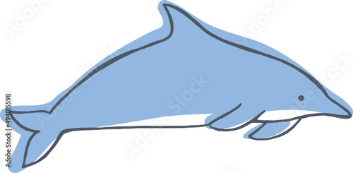 Dolphin Hand Drawn Sketch Illustration