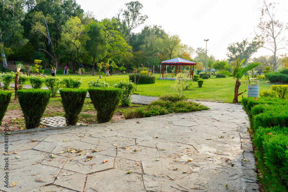 Fototapeta premium A beautiful garden in Islamabad, Pakistan 