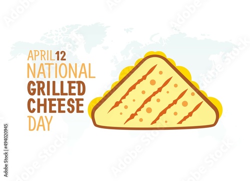 vector graphic of national grilled cheese day good for national grilled cheese day celebration. flat design. flyer design.flat illustration.