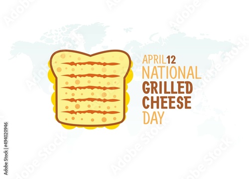 vector graphic of national grilled cheese day good for national grilled cheese day celebration. flat design. flyer design.flat illustration.