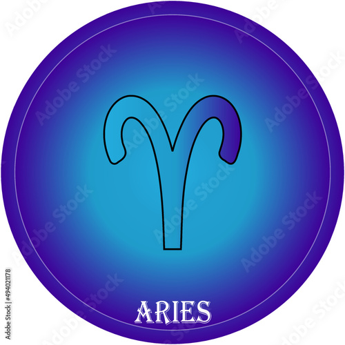 vector astrological sign, zodiac sign Aries